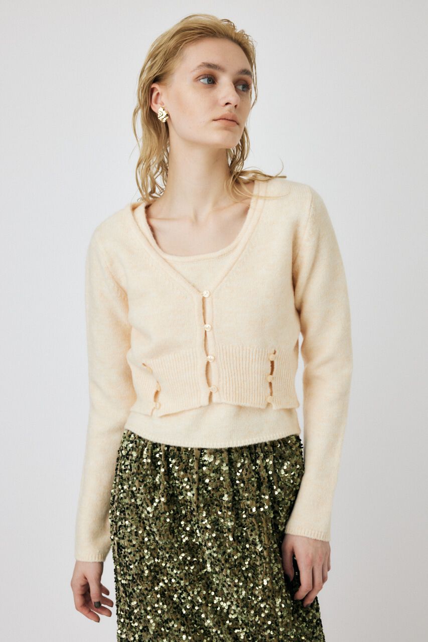 MOUSSY「KNIT キャミ ＆ カーデセット」|ニット・セーター|