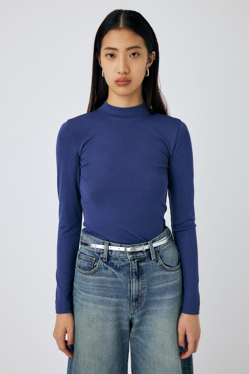 MOUSSY「HIGH NECK SKIN トップス」|Tシャツ・カットソー|BLU