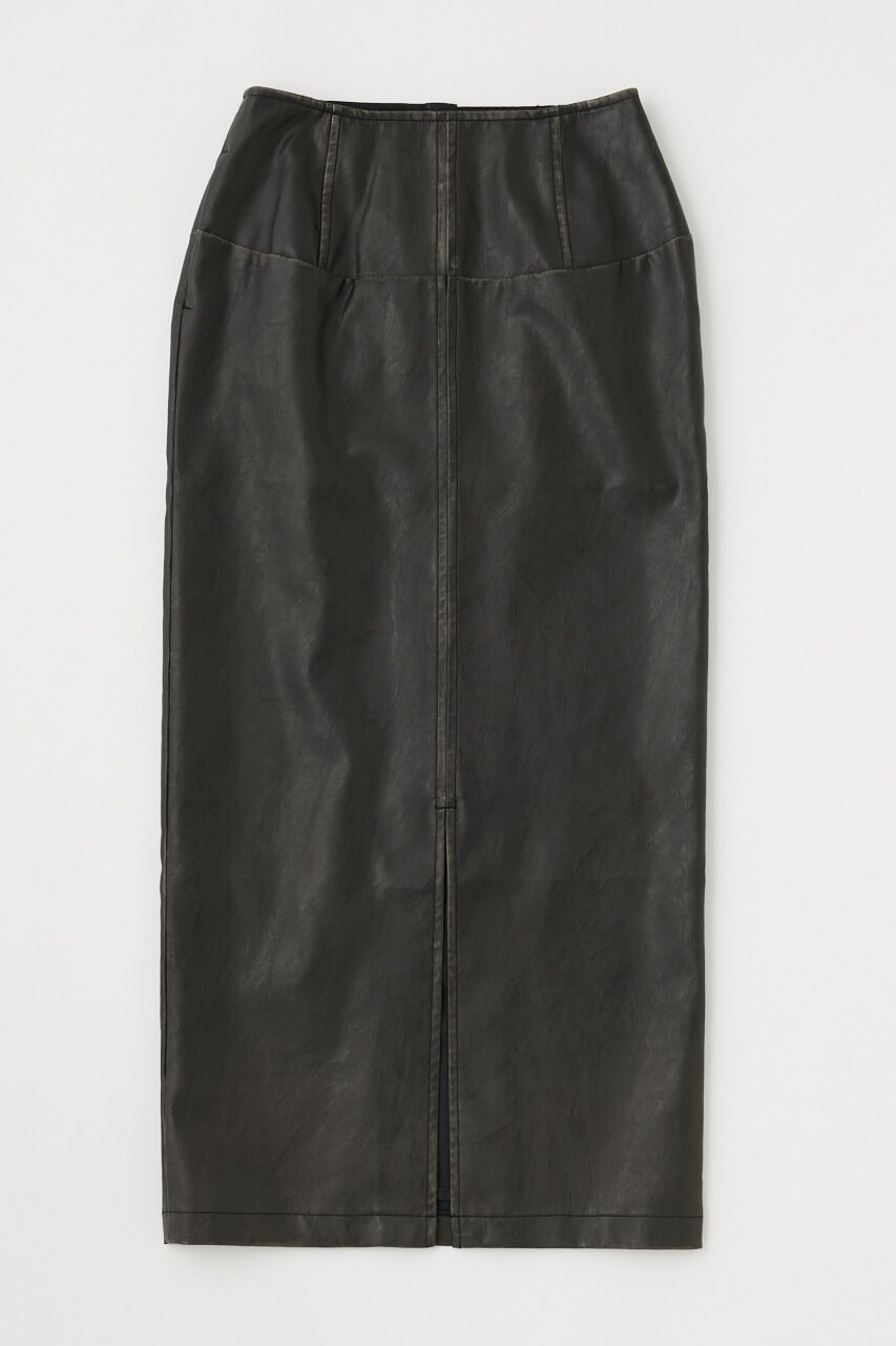 MOUSSY「AGED F／LEATHER スカート」|スカート|