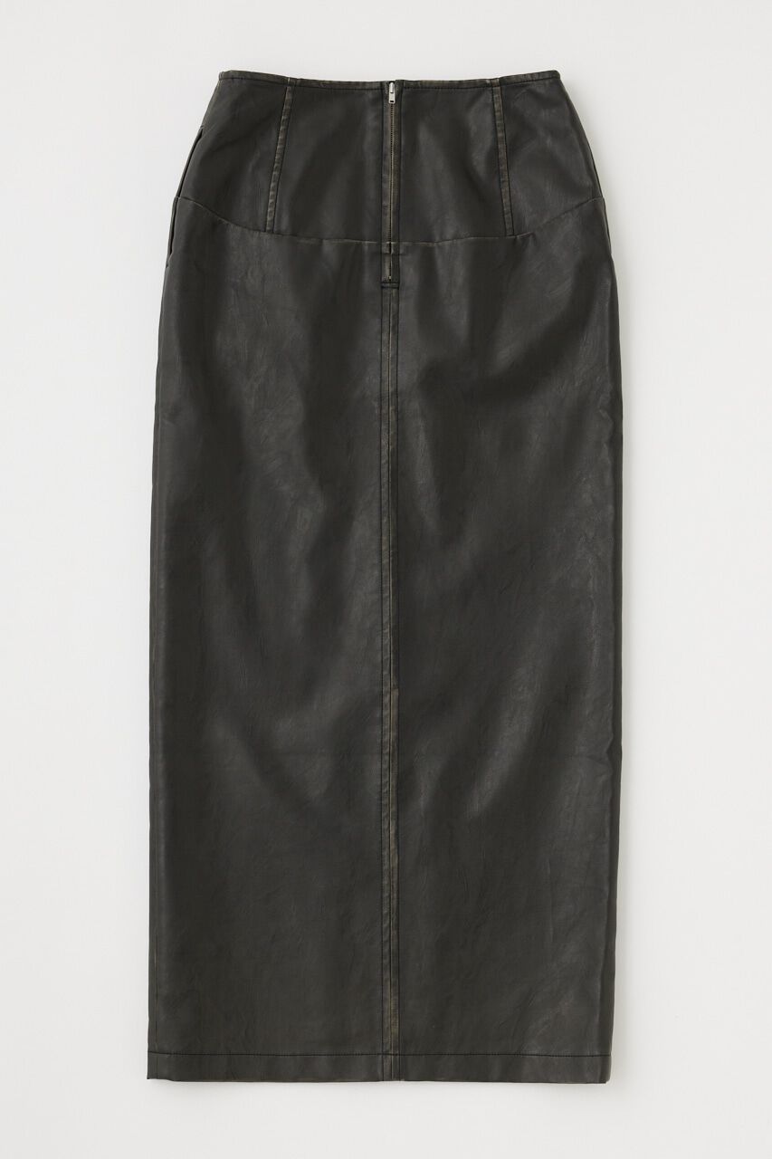 MOUSSY「AGED F／LEATHER スカート」|スカート|