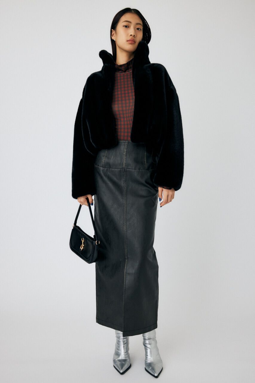MOUSSY「AGED F／LEATHER スカート」|スカート|