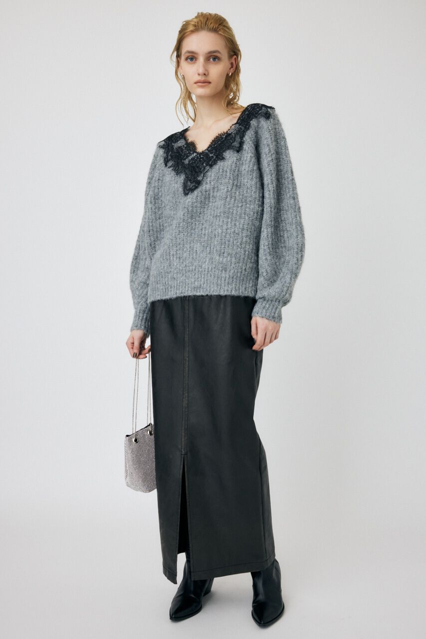 MOUSSY「AGED F／LEATHER スカート」|スカート|