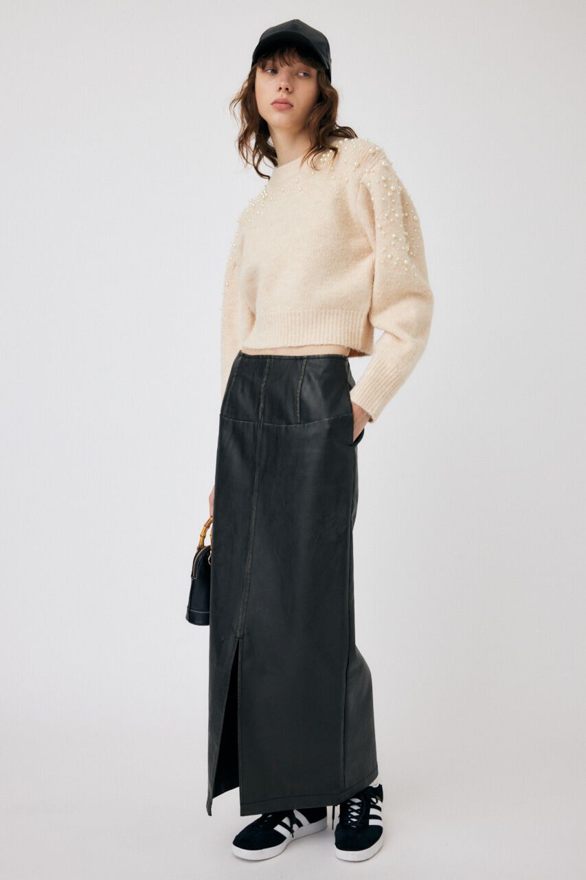 MOUSSY「AGED F／LEATHER スカート」|スカート|