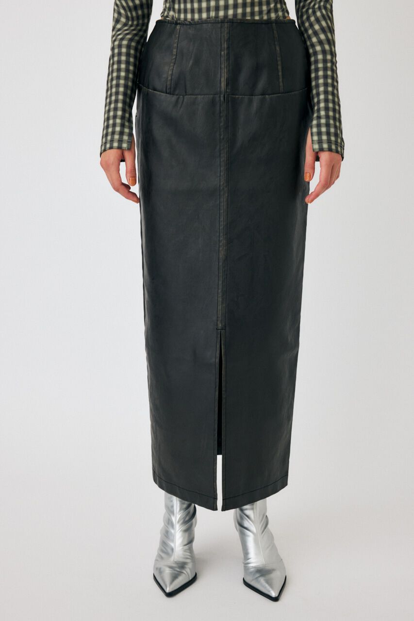 MOUSSY「AGED F／LEATHER スカート」|スカート|