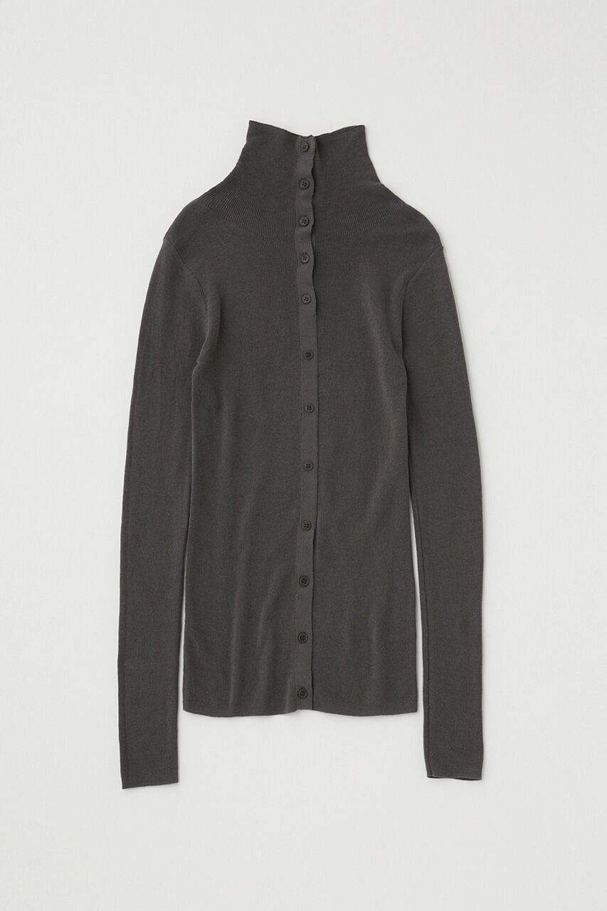 MOUSSY「ｵｰｶﾞﾆｯｸｺｯﾄﾝ使用の薄手ﾆｯﾄやわらかな着心地の前後で着ら 」|ニット・セーター|