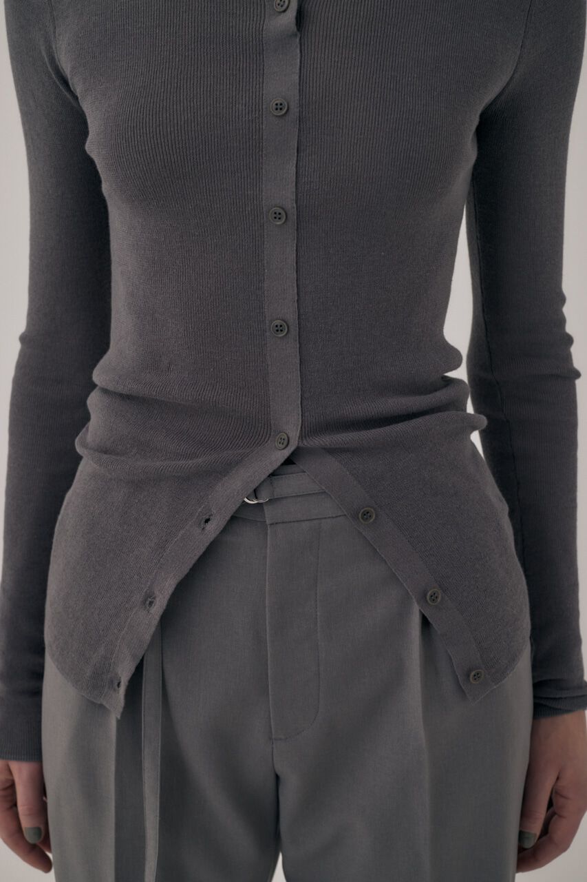 MOUSSY「ｵｰｶﾞﾆｯｸｺｯﾄﾝ使用の薄手ﾆｯﾄやわらかな着心地の前後で着ら 」|ニット・セーター|