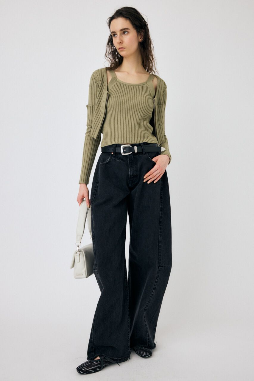 MOUSSY「REMAKE WIDE STRAIGHT」|デニム|