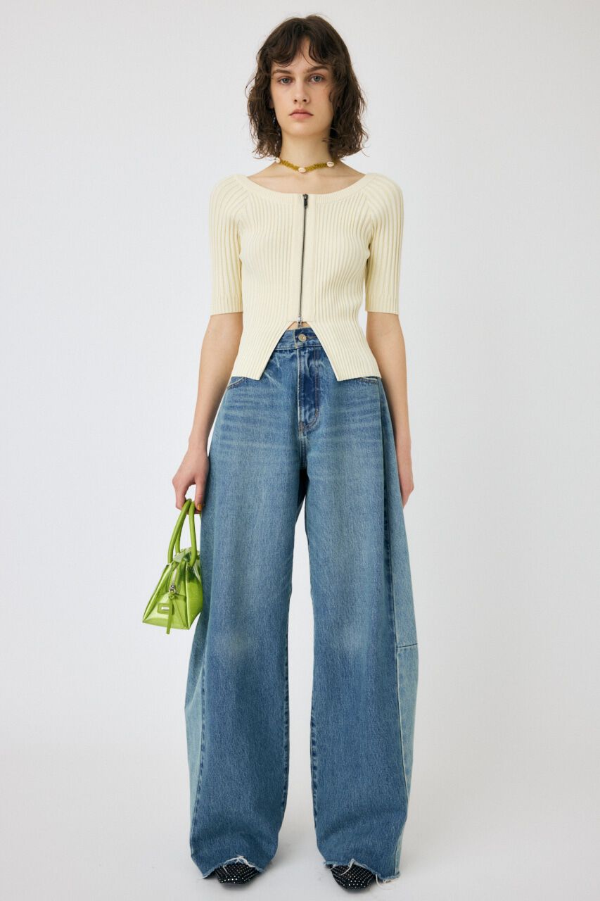 MOUSSY「REMAKE WIDE STRAIGHT」|デニム|