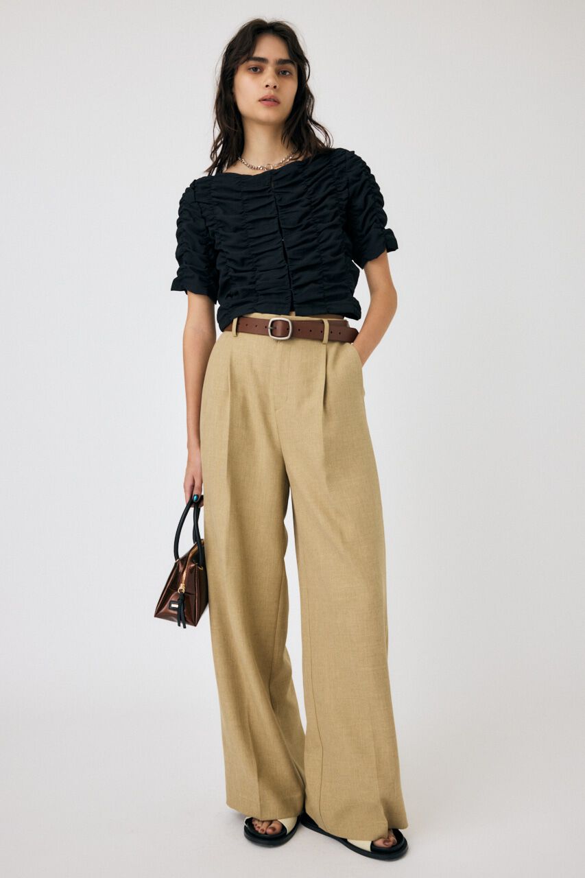 MOUSSY「SHIRRING CROP トップス」|Tシャツ・カットソー|