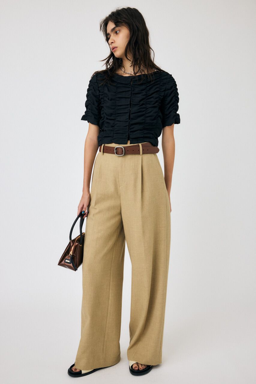 MOUSSY「SHIRRING CROP トップス」|Tシャツ・カットソー|