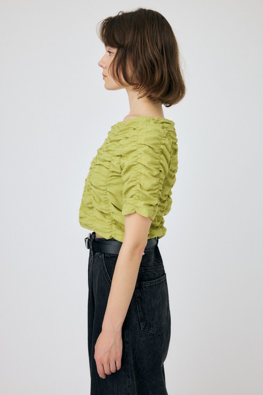 MOUSSY「SHIRRING CROP トップス」|Tシャツ・カットソー|