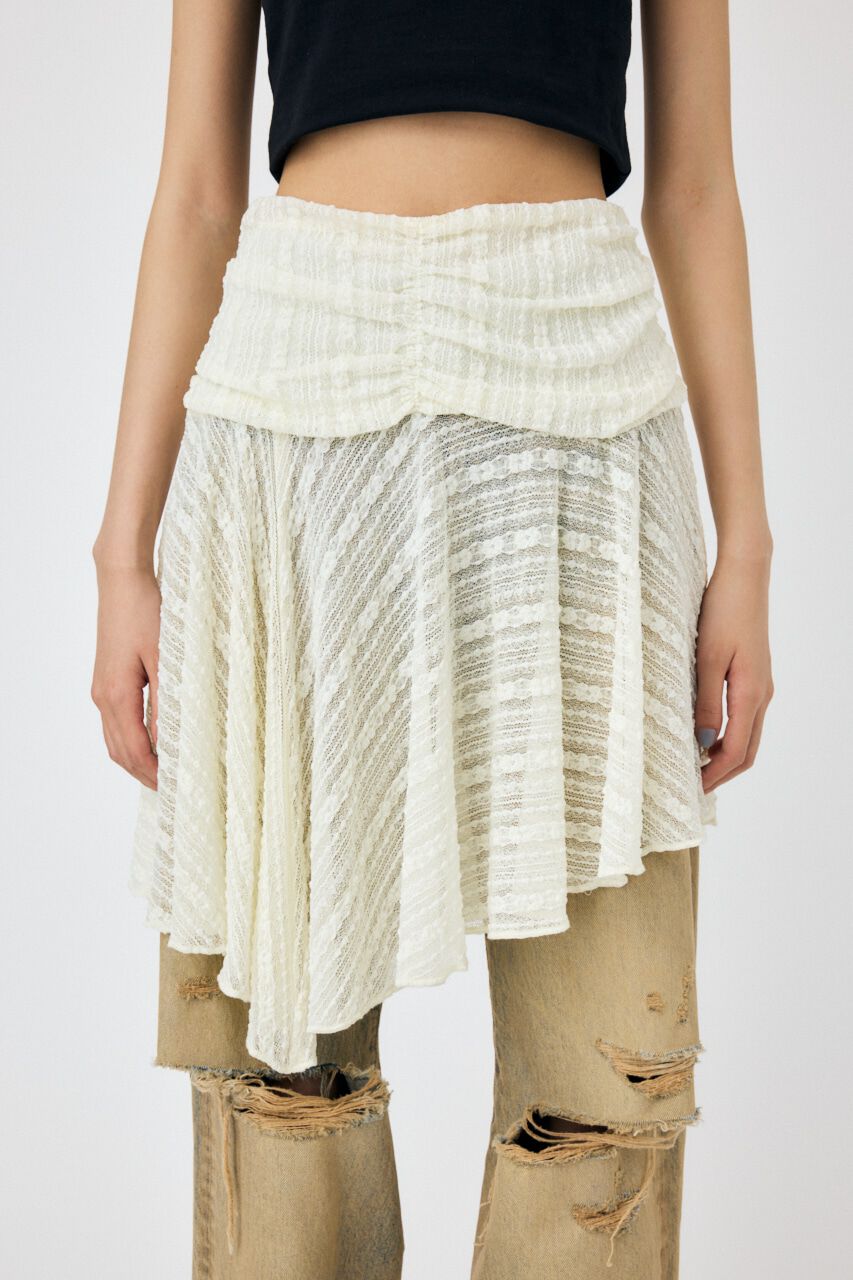 MOUSSY「ASYMMETRIC HEM LACY スカート」|スカート|
