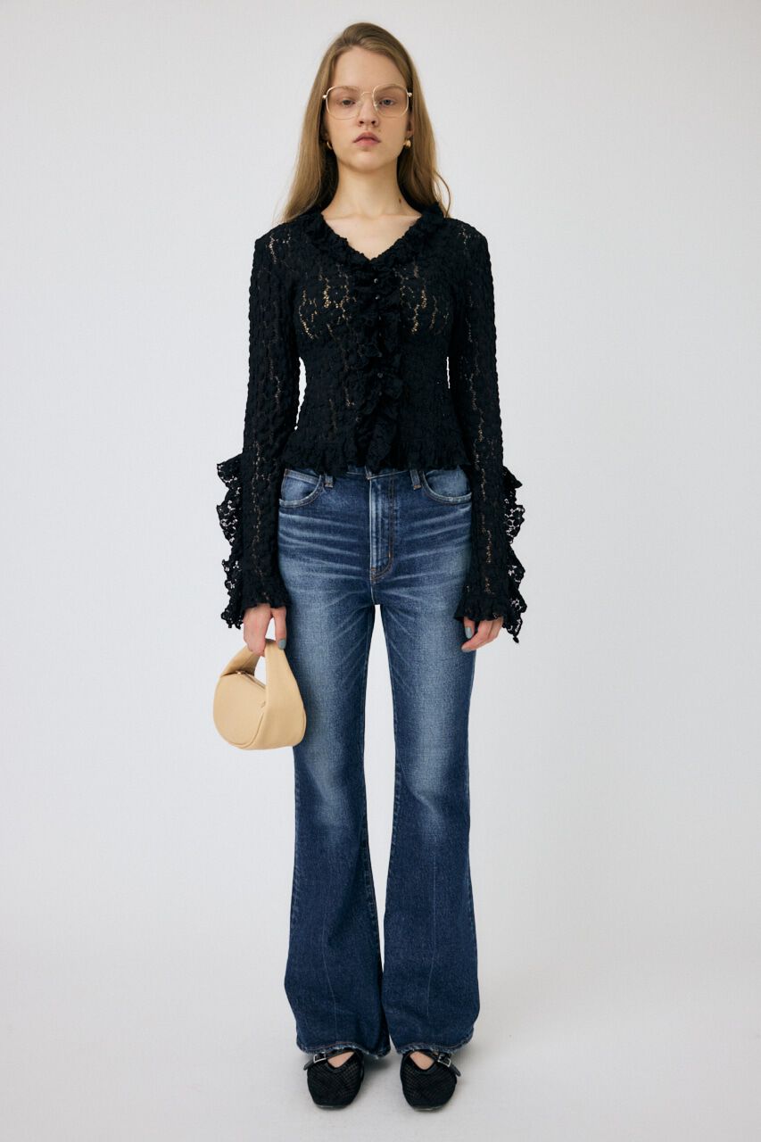 MOUSSY「MVS D/BLU FLARE」|デニム|D/BLU3