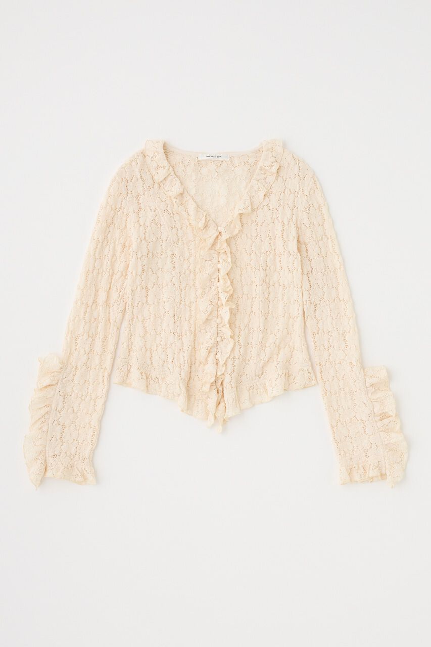 MOUSSY「CUT LACE RUFFLE ブラウス」|Tシャツ・カットソー|