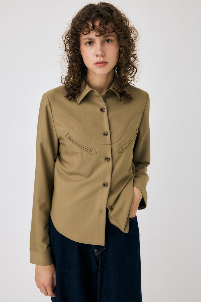 MOUSSY「CURVE POCKET DETAILシャツ」|シャツ・ブラウス|