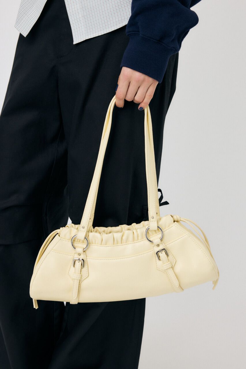 MOUSSY「WIDE F/LEATHER ショルダーバッグ」|その他|ECRU