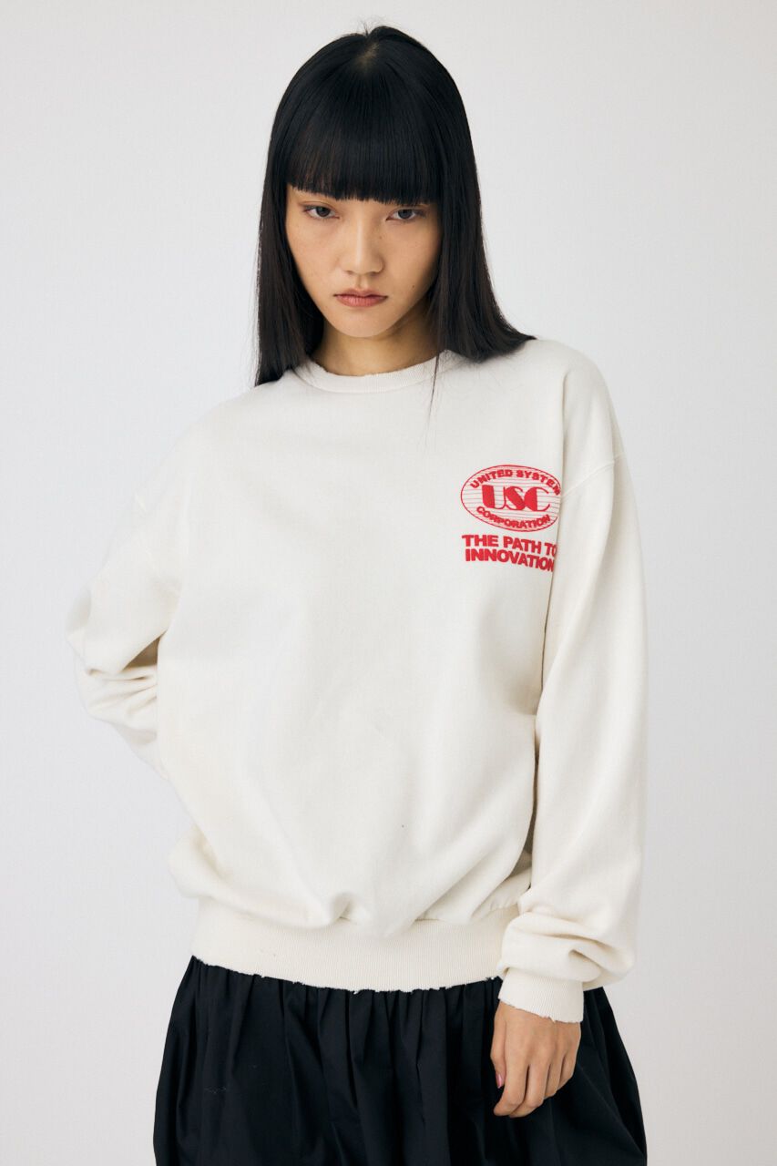 MOUSSY「SUNBURN VINTAGE LIKE プルオーバー」|パーカー|WHT