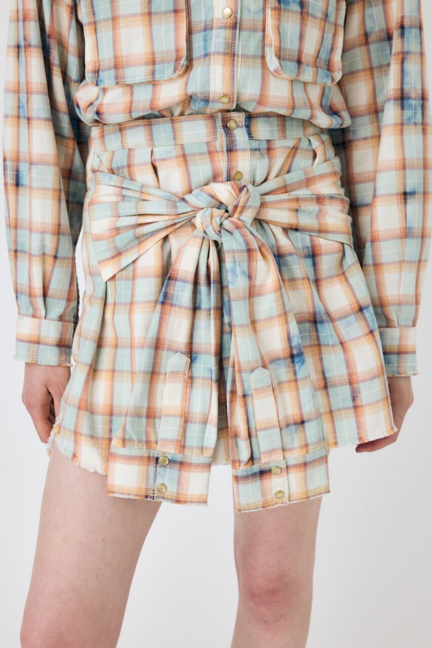 MOUSSY「BLEACH CHECK スカート」|スカート|柄ORG5