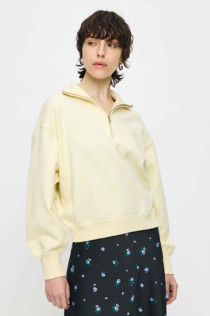 MOUSSY「SWEAT LIKE HALF ZIP ニットトップス」|パーカー|