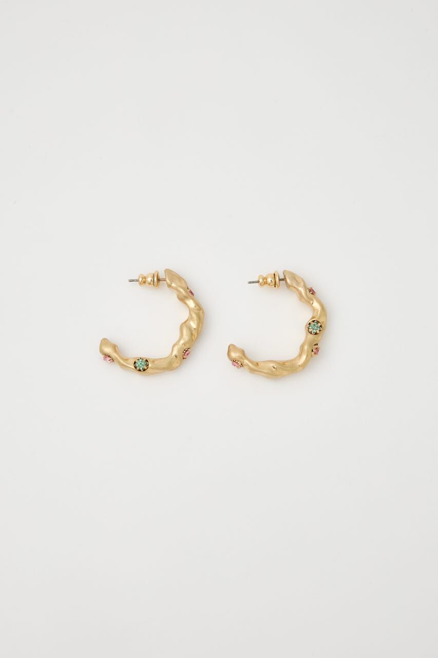 MOUSSY「GEM HOOP イヤリング」|ピアス|