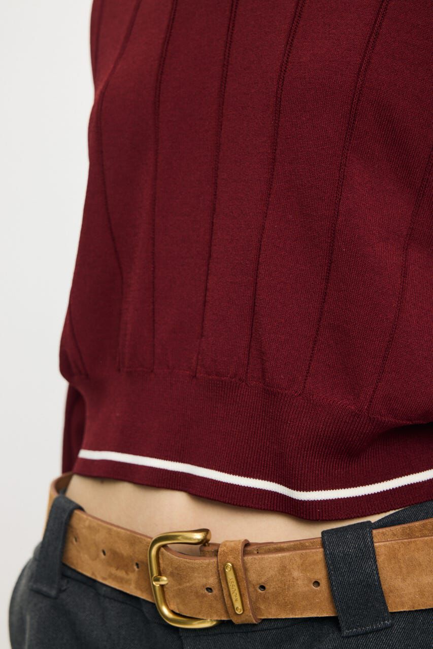 MOUSSY「BI COLOR KNIT ポロ」|ニット・セーター|