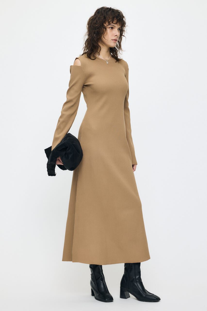 MOUSSY「OPEN SHOULDER KNIT ドレス」|ワンピース|