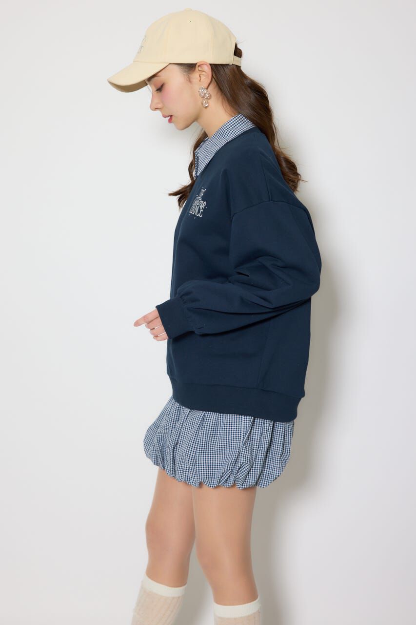 rienda「バルーンシャツセットスウェットワンピース」|ワンピース|