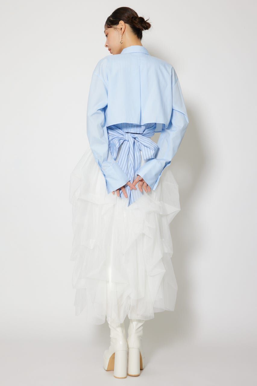 rienda「バックリボンレイヤードシャツ」|シャツ・ブラウス|