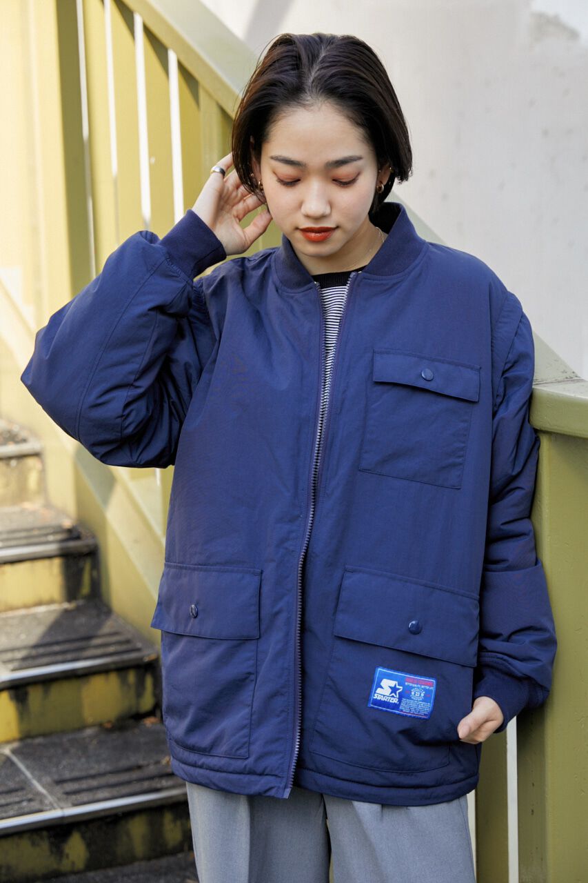 RODEO CROWNS「STARTER 2WAYブルゾン」|ブルゾン・スタジャン|NVY