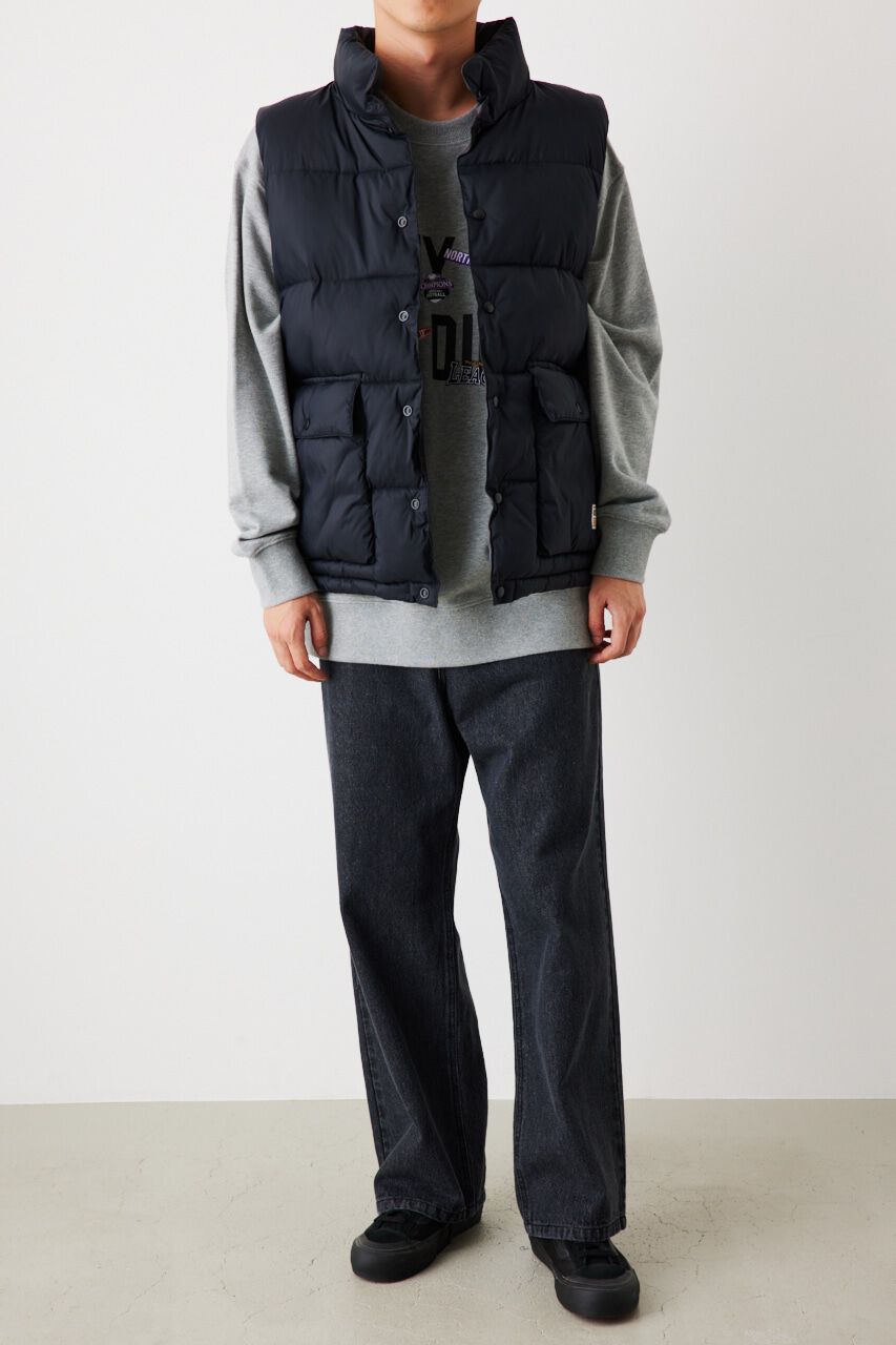 RODEO CROWNS「リバーシブル PUFF VEST」|ダウンベスト・ベスト|BLK