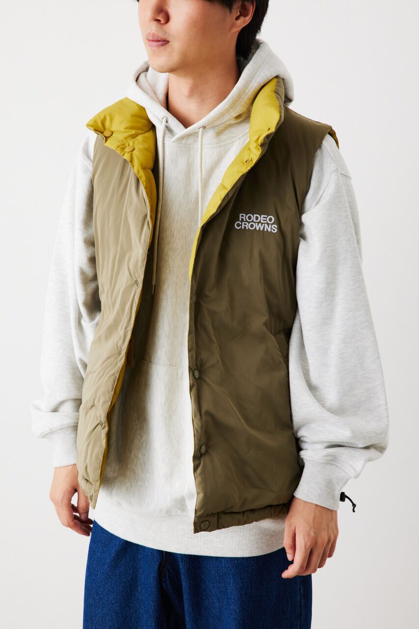 RODEO CROWNS「リバーシブル PUFF VEST」|ダウンベスト・ベスト|