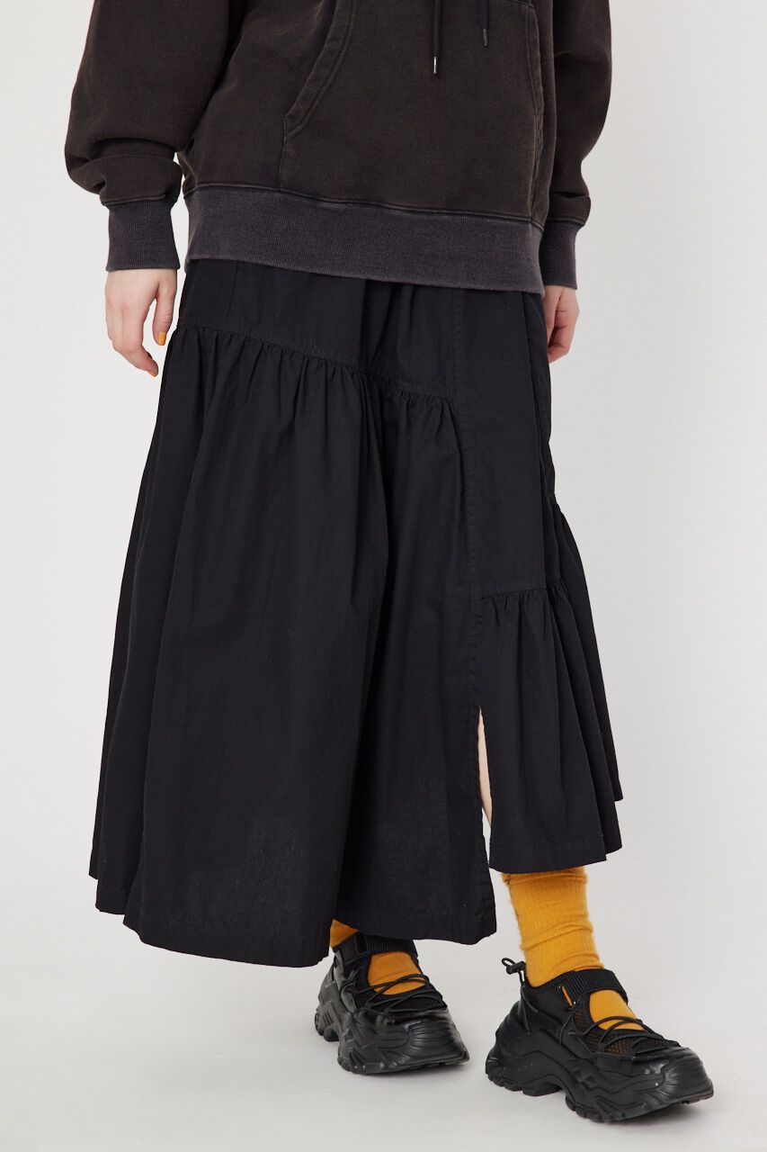 RODEO CROWNS「ミリタリーギャザーフリルスカート」|スカート|BLK