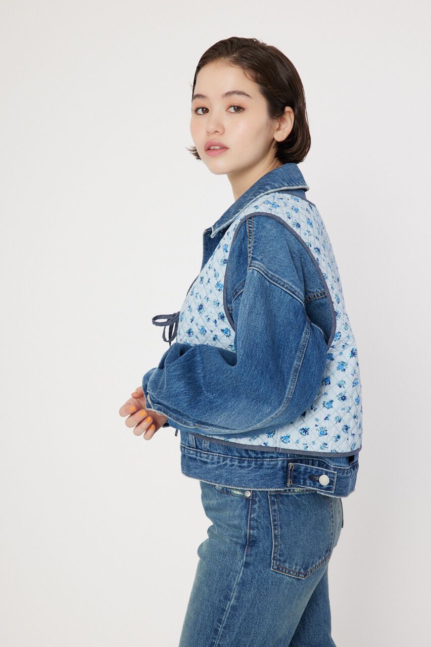 RODEO CROWNS「フラワーキルトベスト」|ダウンベスト・ベスト|