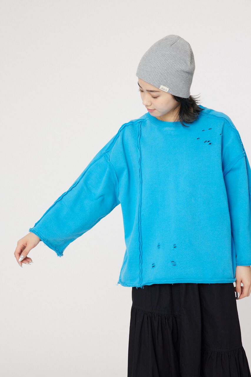 RODEO CROWNS「ウォッシュダメージスウェット」|Tシャツ・カットソー|