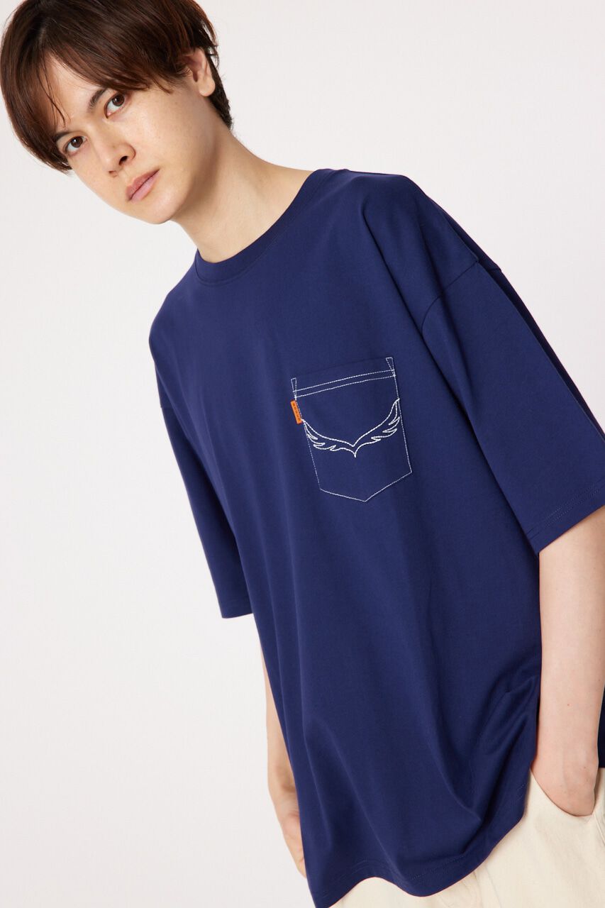 RODEO CROWNS「メンズ デニムパッチTシャツ」|Tシャツ・カットソー|