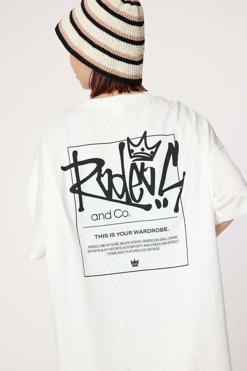 RODEO CROWNS「Sign Logo BY半袖ワンピース」|ワンピース|WHT