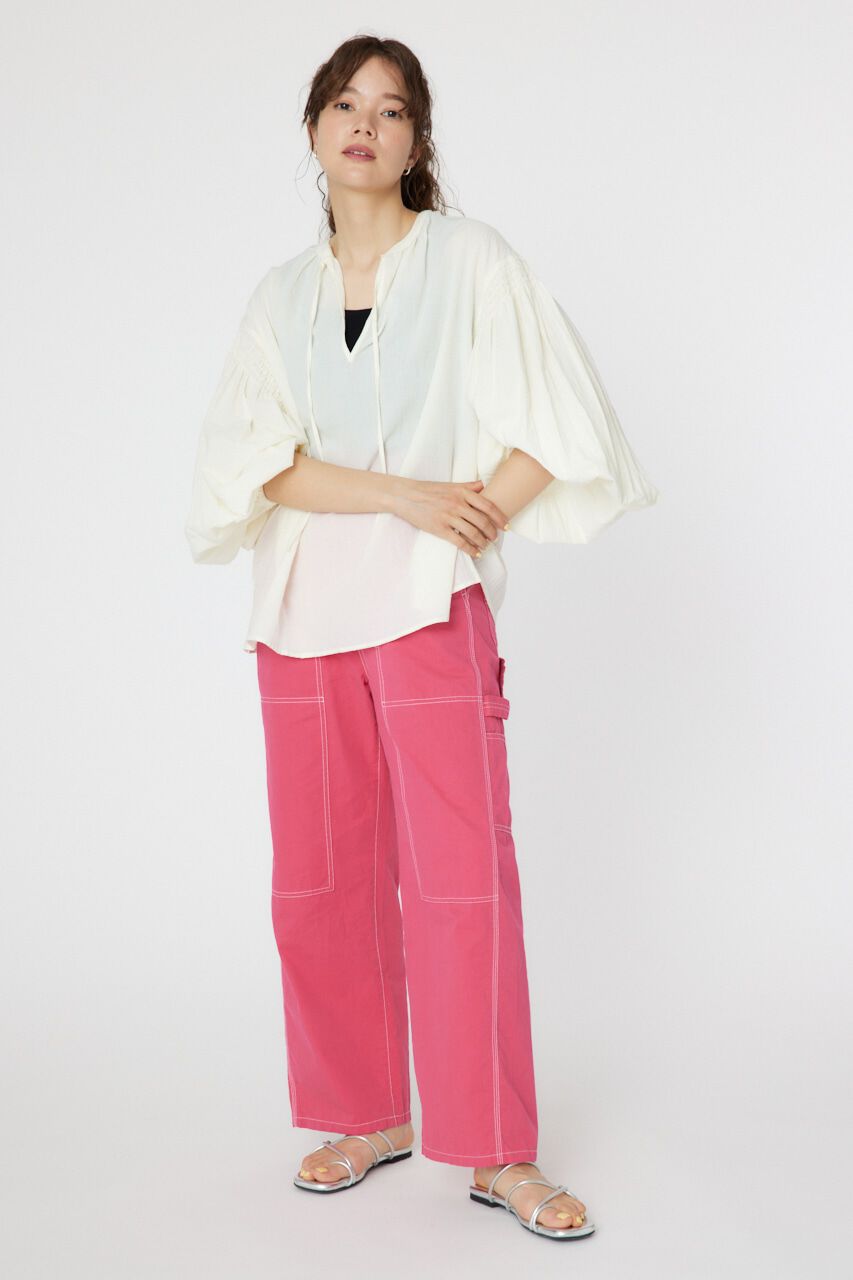 RODEO CROWNS「2WAY リネンカフタンブラウス」|シャツ・ブラウス|