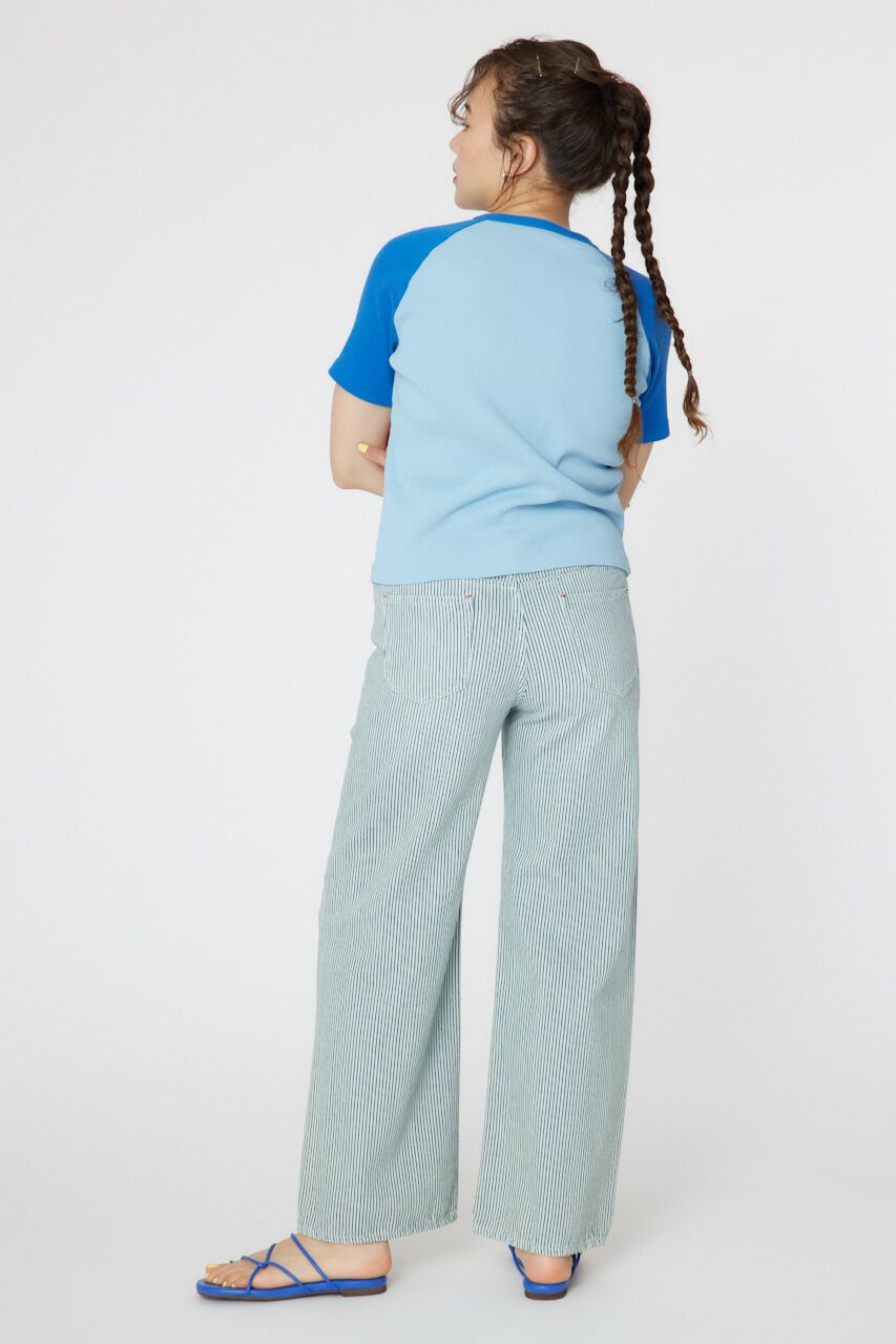 RODEO CROWNS「ダブルベルトウエストワイドパンツ」|デニム|