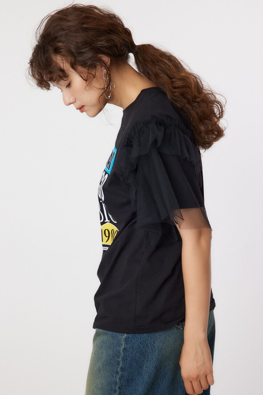 RODEO CROWNS「ONE DAY 袖チュールトップス」|Tシャツ・カットソー|