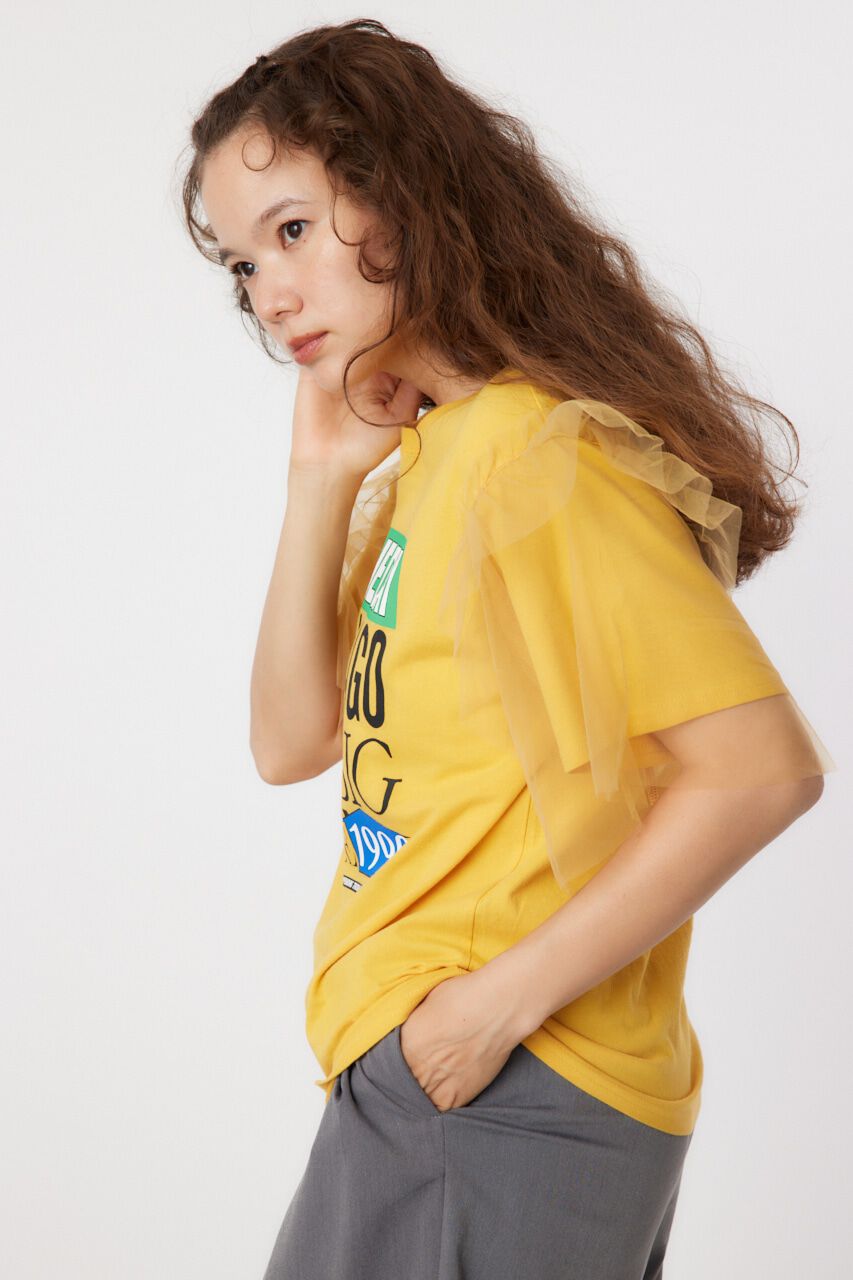 RODEO CROWNS「ONE DAY 袖チュールトップス」|Tシャツ・カットソー|