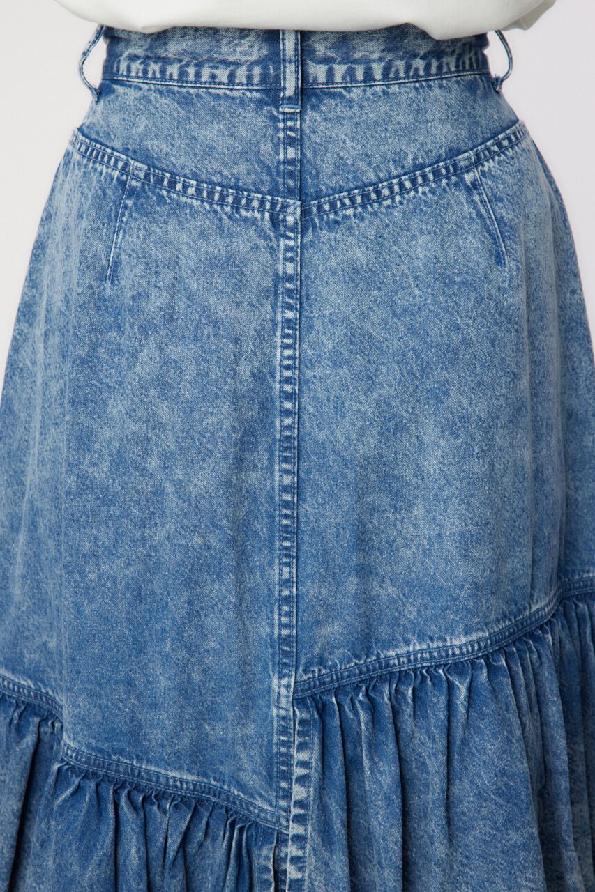 RODEO CROWNS「CHEMICAL DENIM TIERED SK」|スカート|