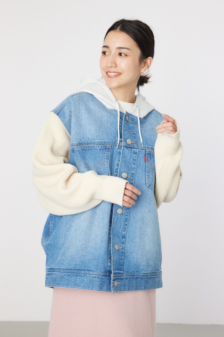 RODEO CROWNS「ニットドッキングデニムジャケット」|その他|O/WHT1
