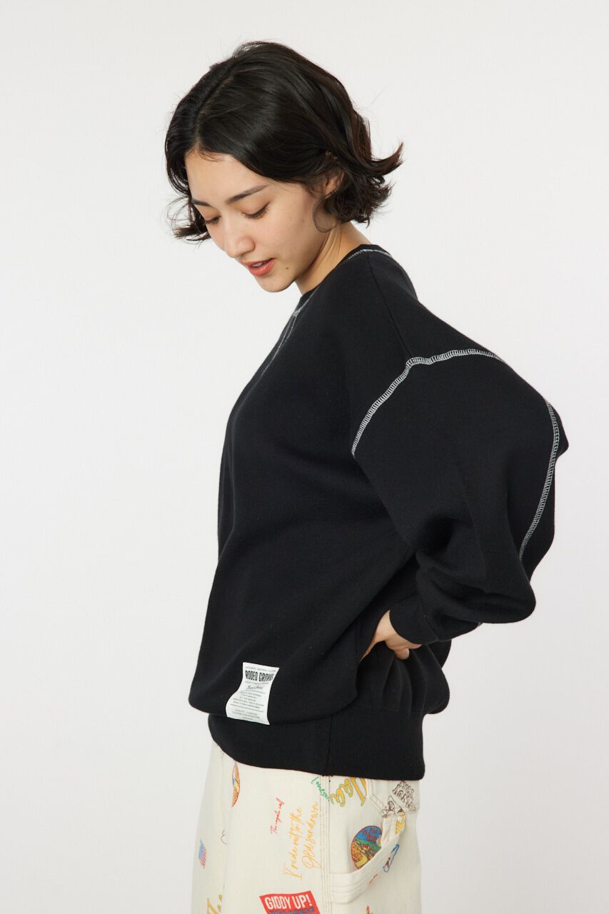 RODEO CROWNS「スウェットライクカラーステッチニットトップス」|ニット・セーター|