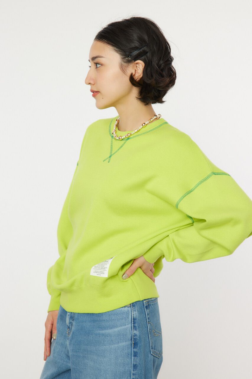 RODEO CROWNS「スウェットライクカラーステッチニットトップス」|ニット・セーター|