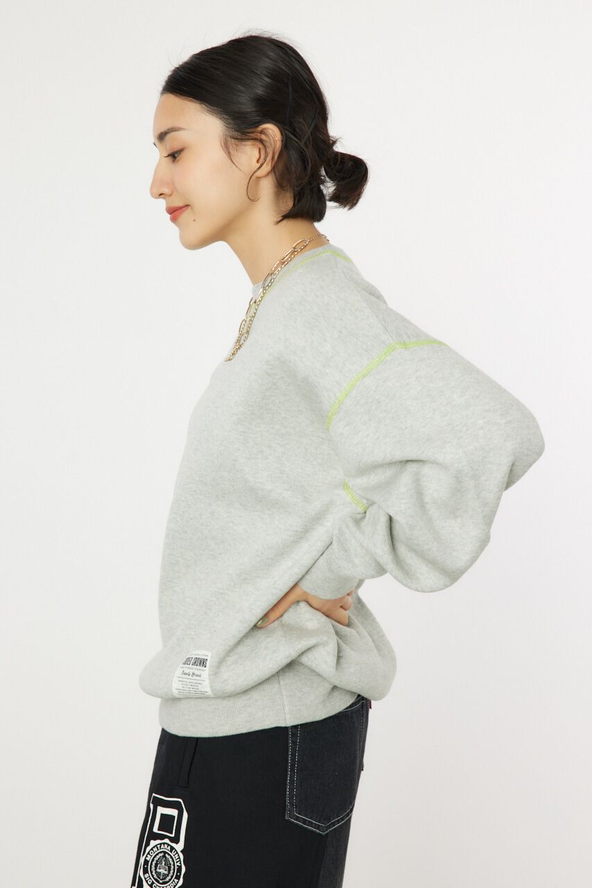 RODEO CROWNS「スウェットライクカラーステッチニットトップス」|ニット・セーター|