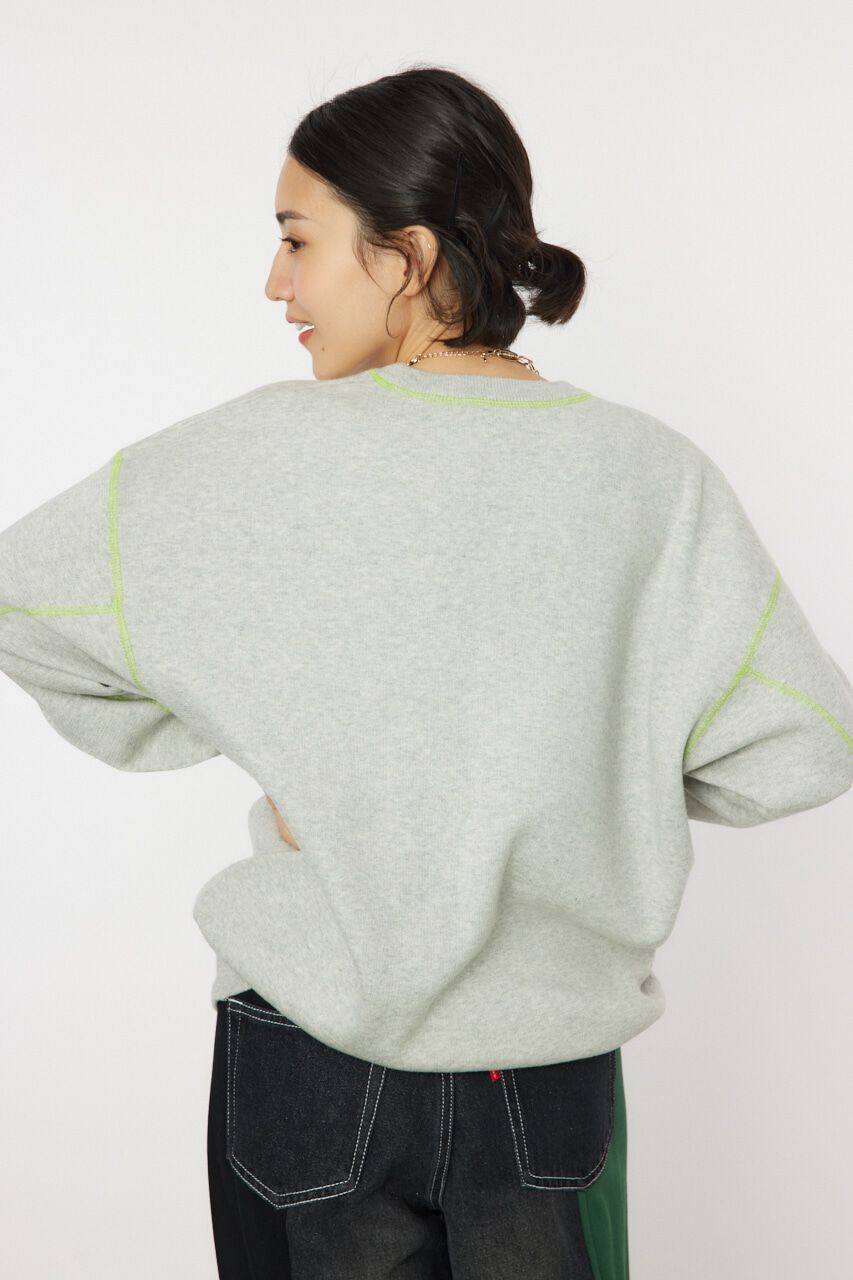 RODEO CROWNS「スウェットライクカラーステッチニットトップス」|ニット・セーター|