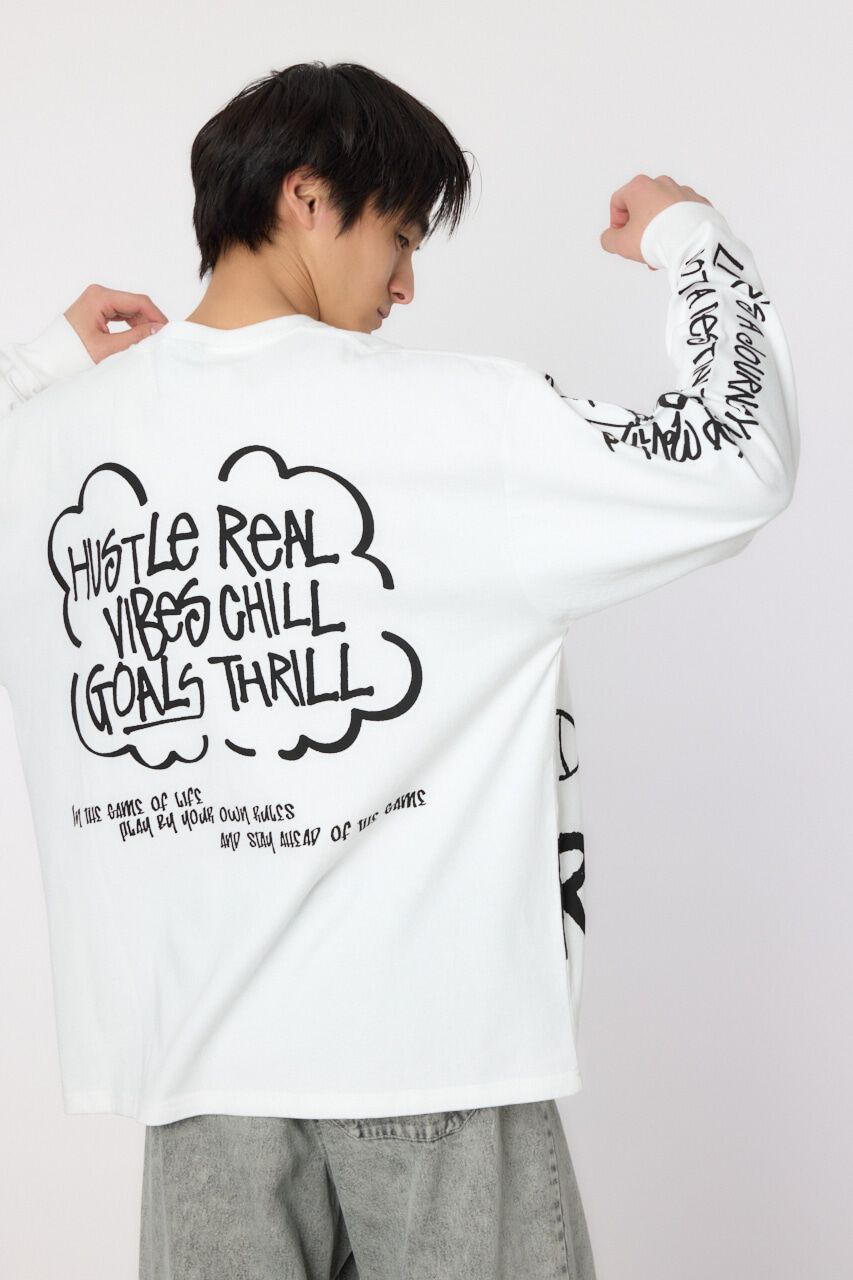 RODEO CROWNS「ランダムスケッチロングスリーブTシャツ」|Tシャツ・カットソー|WHT
