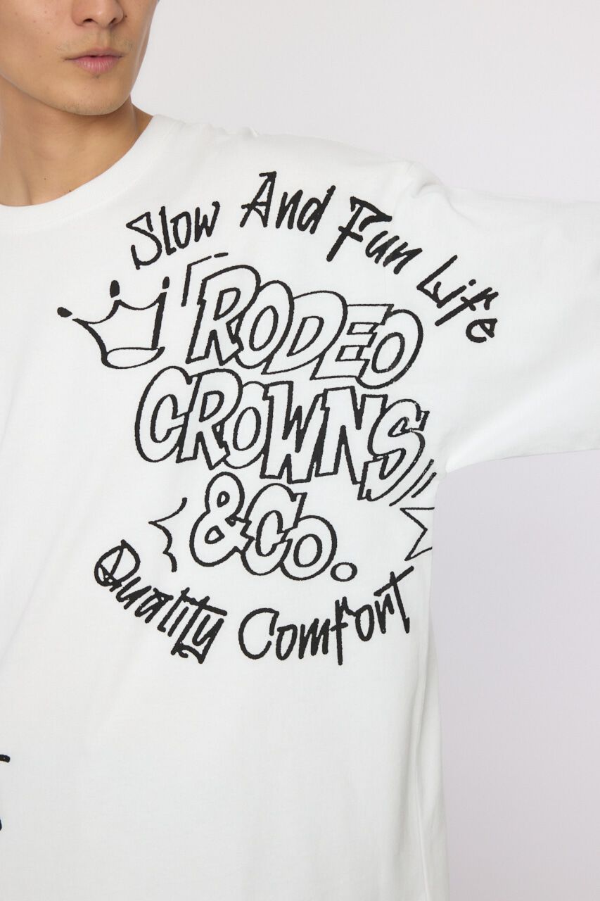 RODEO CROWNS「ランダムスケッチロングスリーブTシャツ」|Tシャツ・カットソー|