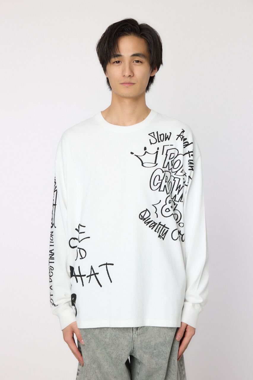 RODEO CROWNS「ランダムスケッチロングスリーブTシャツ」|Tシャツ・カットソー|
