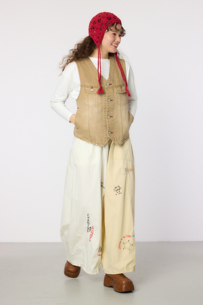 RODEO CROWNS「V CUT デニムベスト」|ダウンベスト・ベスト|